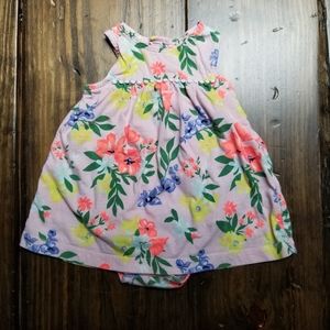 Carter's Floral Summer Dress Onesie 6 Months